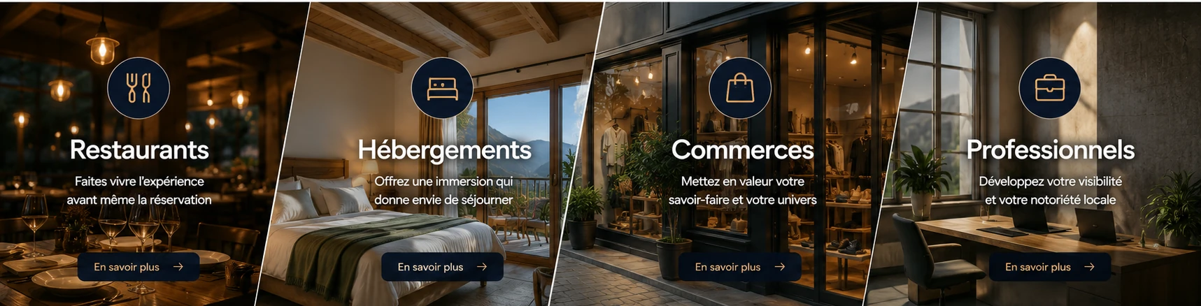 Restaurants, hébergements, commerces et professionnels mis en valeur sur NovaTour